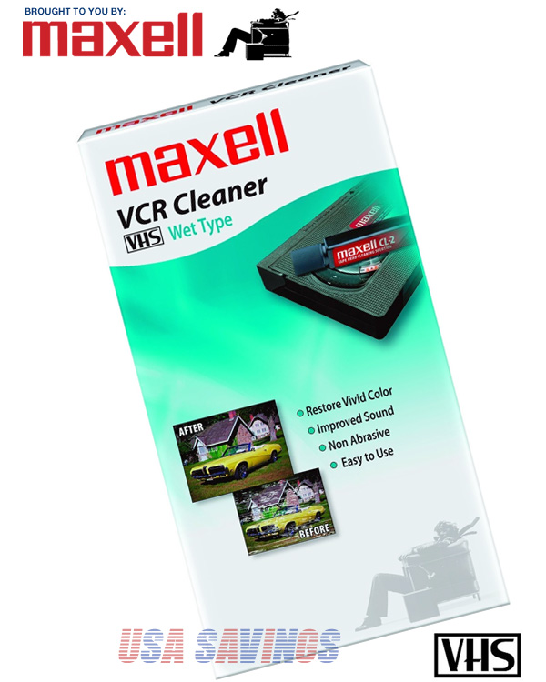 MAXELL Premium VCR Cleaner Wet Type VHS eBay